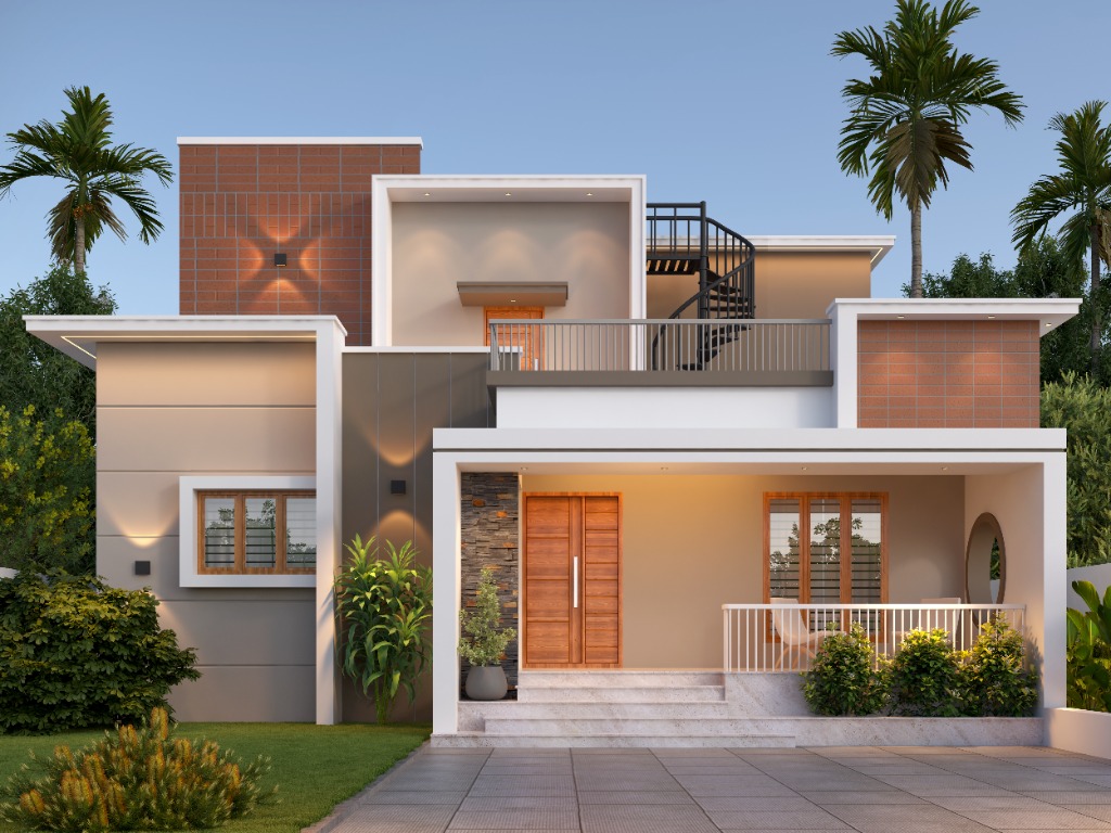 Duplex Villa with Spiral Staircase