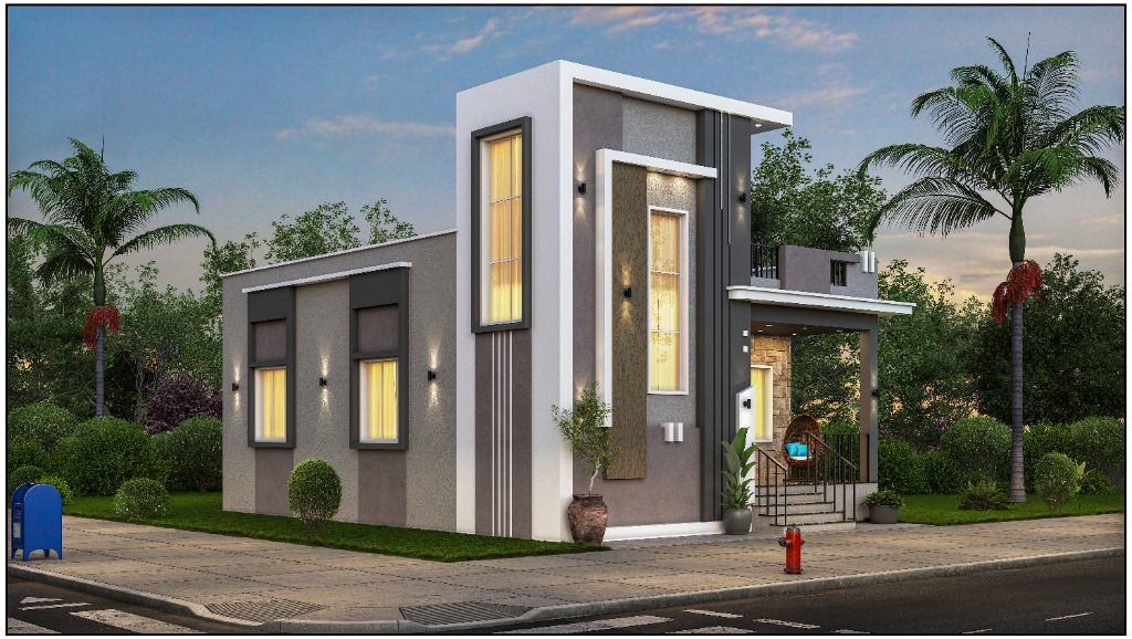 Compact Single Story Elevation